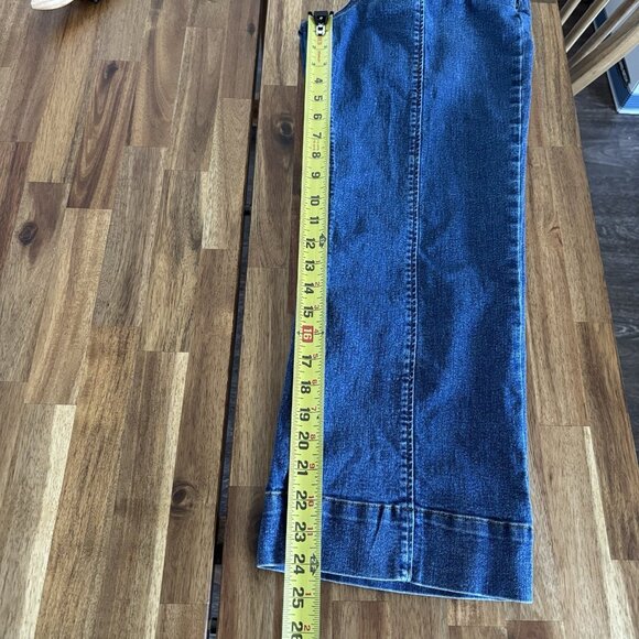 ModCloth Wide Leg Cropped Overalls Jumpsuit “70’s Style” Retro Boho Womens Small - Picture 3 of 16